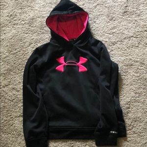 black and pink under armor sweatshirt hoodie